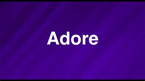 j adore in english